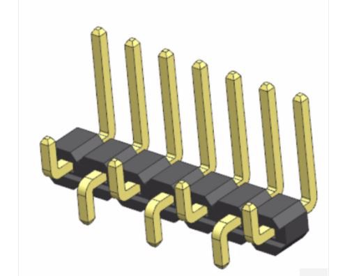 2,54 mm zaglavlje igle SMT tipa savijanje u ravnini