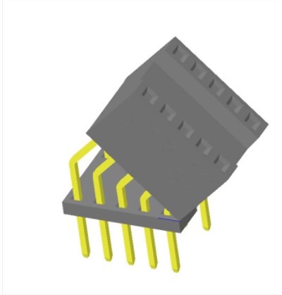 2,54 mm 45 stupnjeva tipa ženski zaglavlje igle
