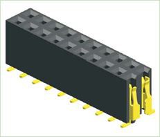 2,54 mm žensko zaglavlje Dvoredni SMT tip H8.5